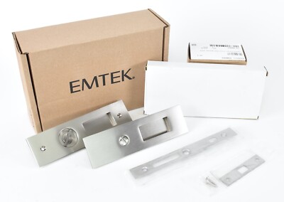 Emtek 2155US15 Satin Nickle Privacy Narrow Modern Rectangular Mortise Lock +