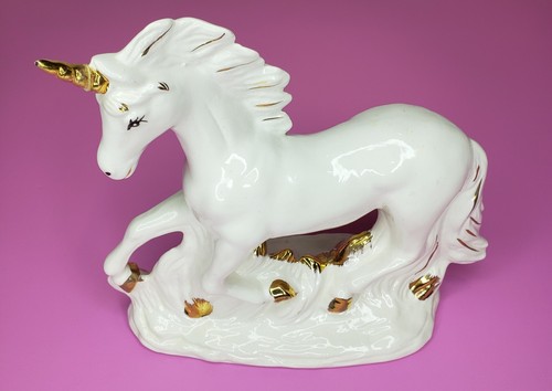 unicornです。 Rare 1990 Porcelain Unicorn Figure With Gold Highlights 8
