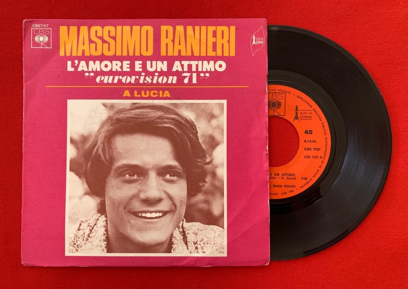 Massimo Ranieri LâAmore Attimo A Lucia Eurovision 71 Cbs7167 Vg+ Vinyle 45t Sp