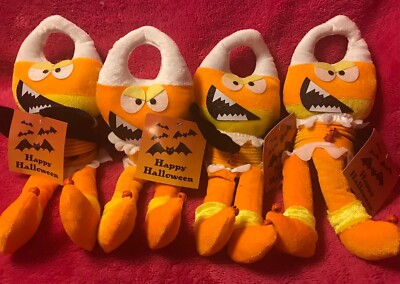 Halloween Set Of 4 Candy Corn Door Knob Hanger 15  Springeez NEW!