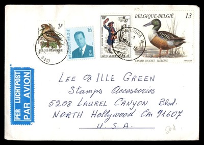 Mayfairstamps Belgium 1997 Brugge to North Hollywood CA Cover aam_93141