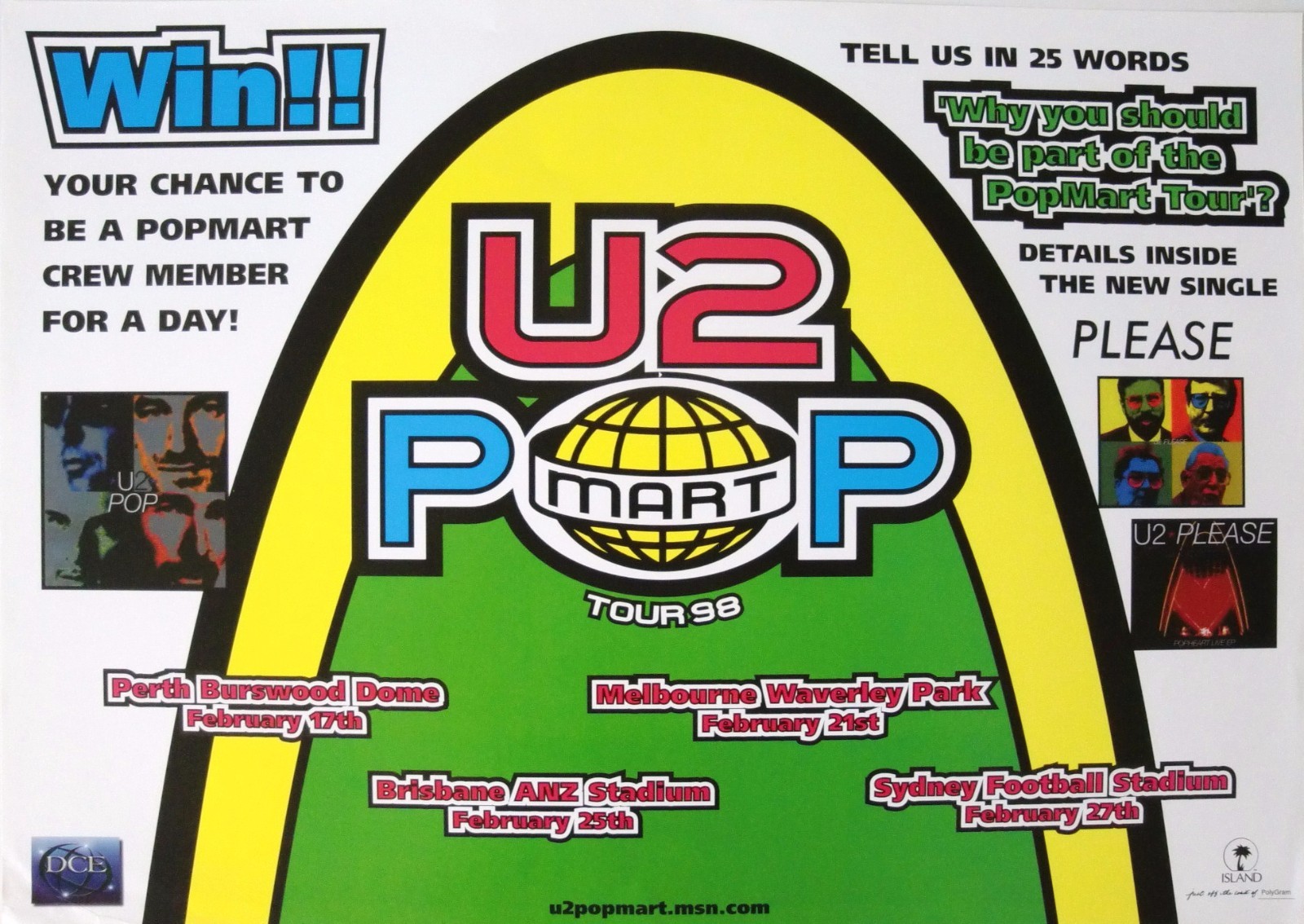 U2 1998 AUSTRALIAN 