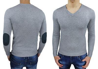 MAGLIONCINO UOMO DIAMOND GRIGIO SLIM FIT MAGLIA CARDIGAN CASUAL NUOVO SCOLLO V