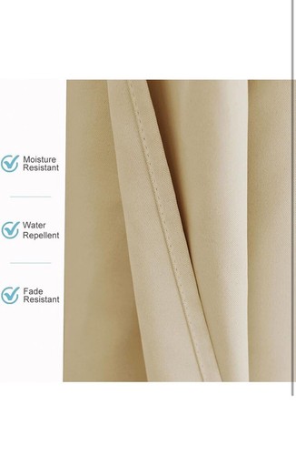 RYB HOME Outdoor Curtains for Patio - Waterproof Blackout Solar Curtains 84Wx95L