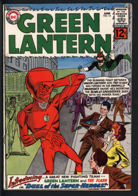 GREEN LANTERN #13 3.5 // 1ST SILVER AGE FLASH CROSSOVER DC COMICS 1962