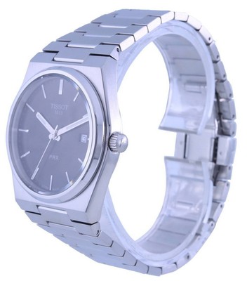 Pre-owned Tissot T-classic Prx Swiss Made Black Dial Quartz T1374101105100 100m Mens Watch