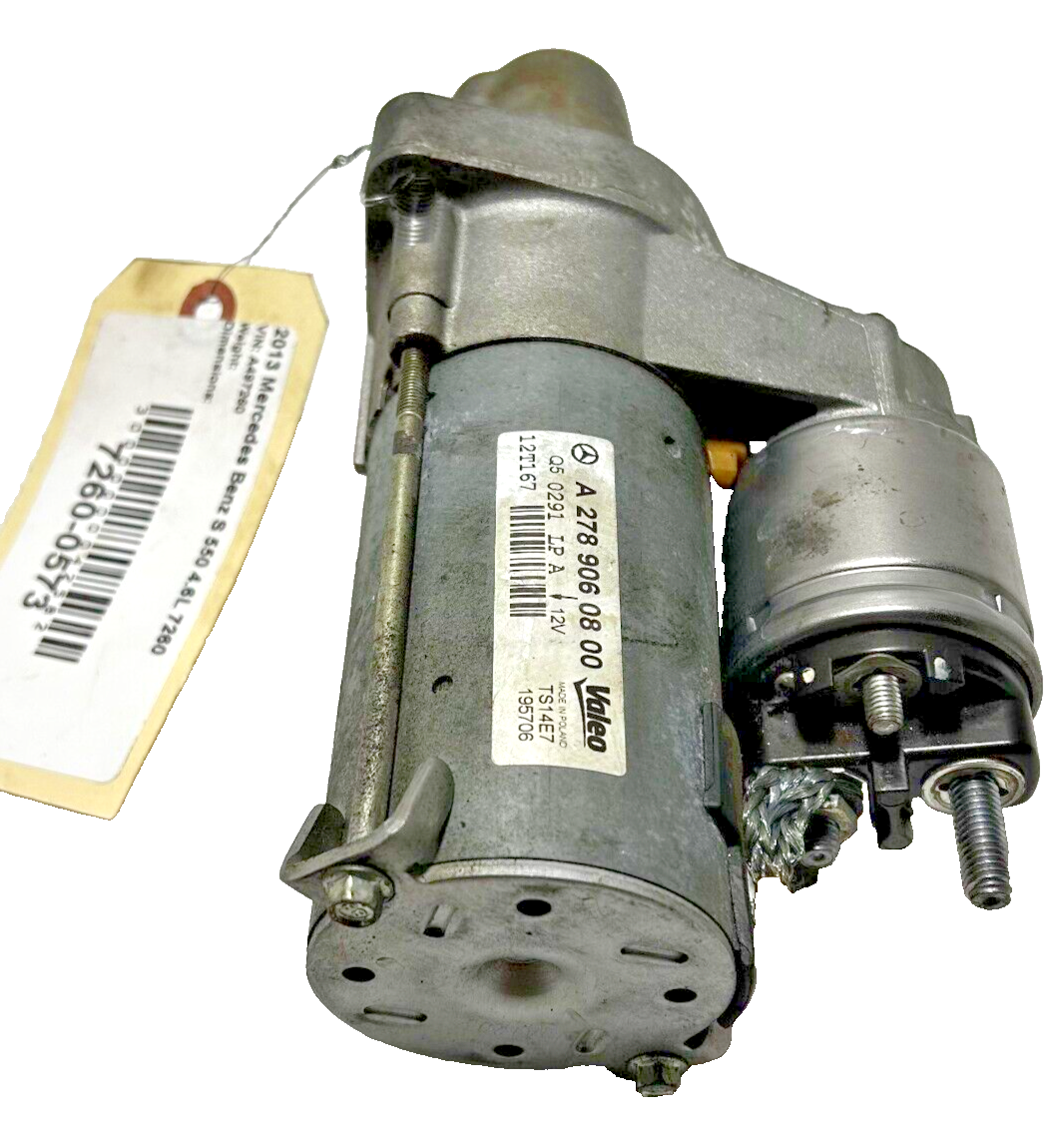 メル80102 2012-2013 Mercedes W221 S550 4.7L Engine Starter Motor OEM