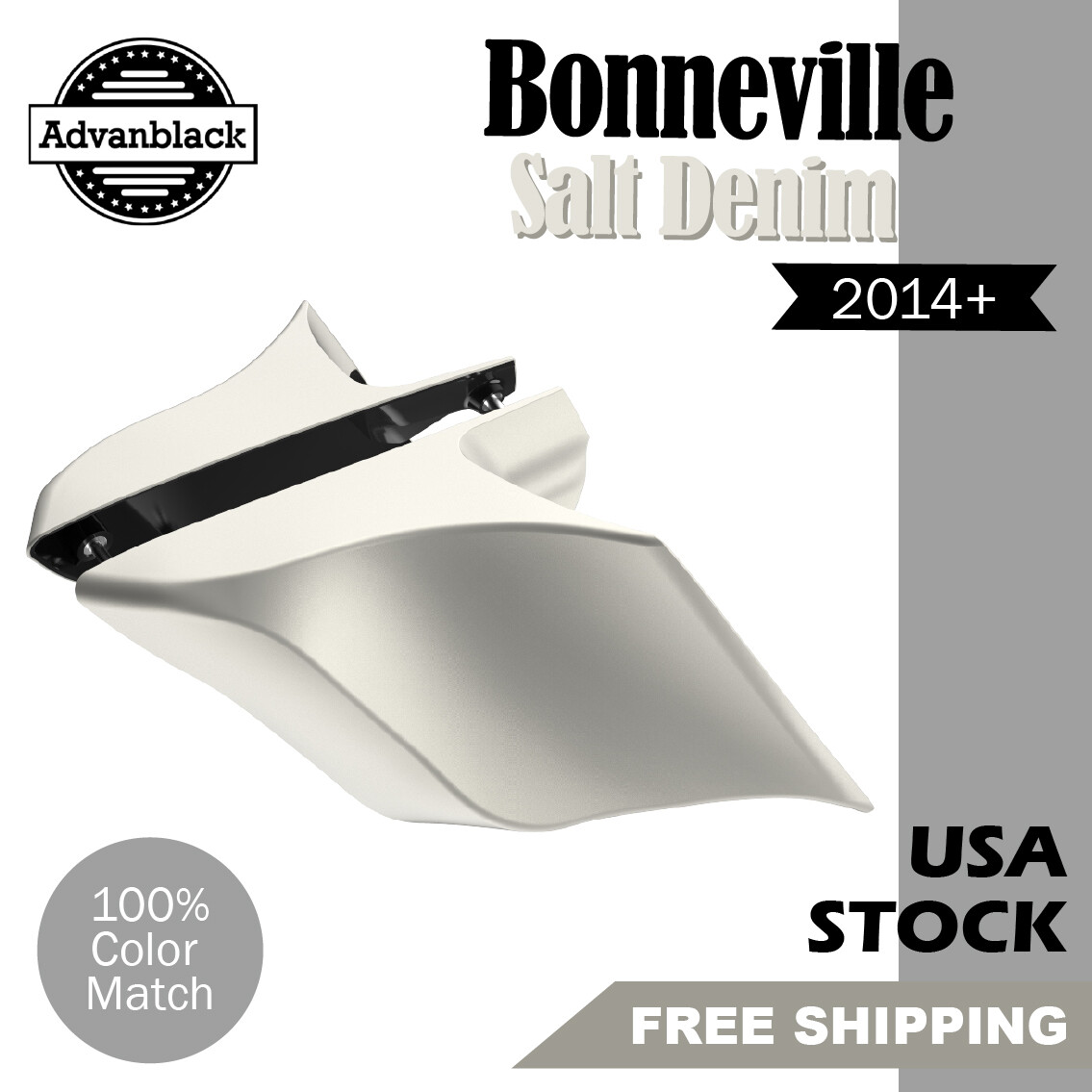 サイドカバー Bonneville Salt￥￥￥￥114+ノーバーFlhxローフ - オリジナルのタイトルを表示する Bonneville Salt デニムストレッチ拡張サイドカバー Advanblack Bonneville Salt Denim Holeshot FXR Style Side Covers