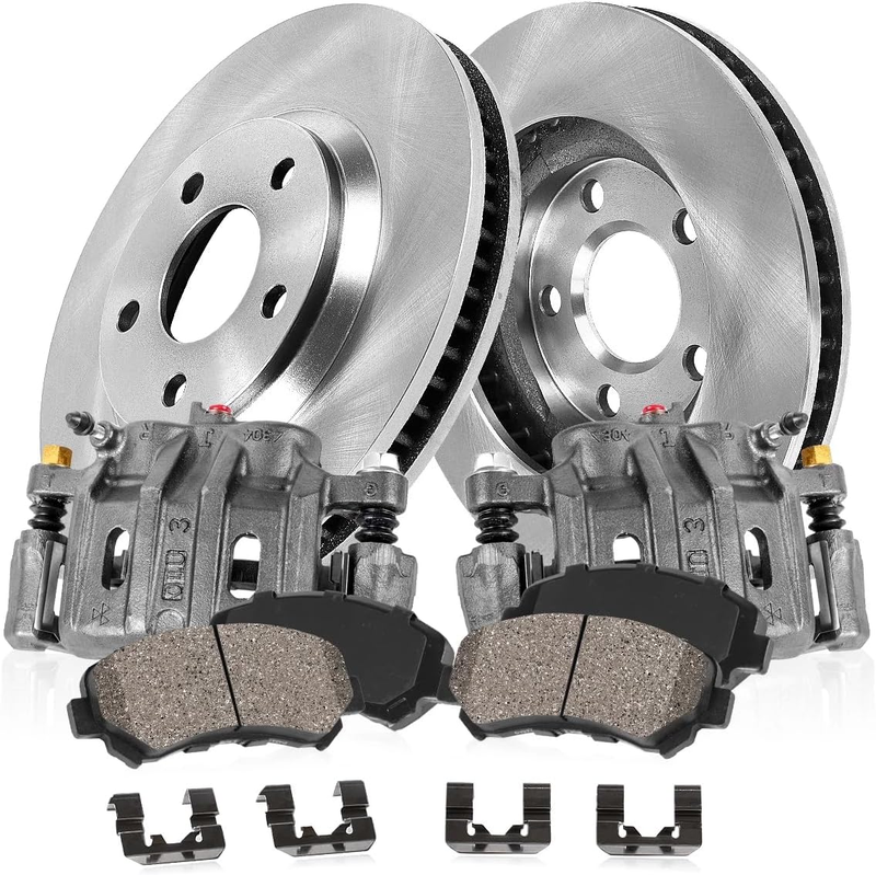 Rear Calipers Brake Disc Rotors Brake Pads for Ford Excursion F-250 Super Duty
