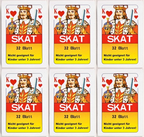 12 x Skatkarten Skatkarte Spielkarte 32 Blatt Skat Karten Französische Blatt