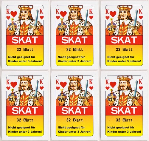 12 x Skatkarten Skatkarte Spielkarte 32 Blatt Skat Karten Französische Blatt