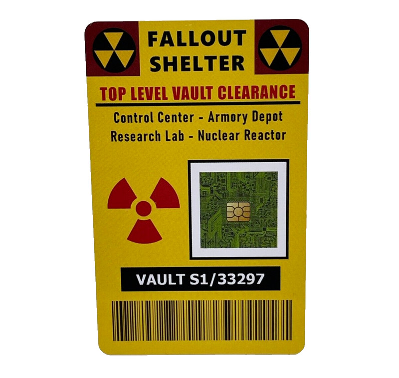 Fallout Shelter ID Card Top Secret ID Badge Atomic Bomb