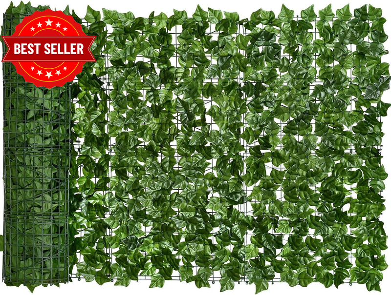 Artificial Ivy Privacy Fence 118X39.4In Grass Wall Screen Fake Vines Balcony Fen