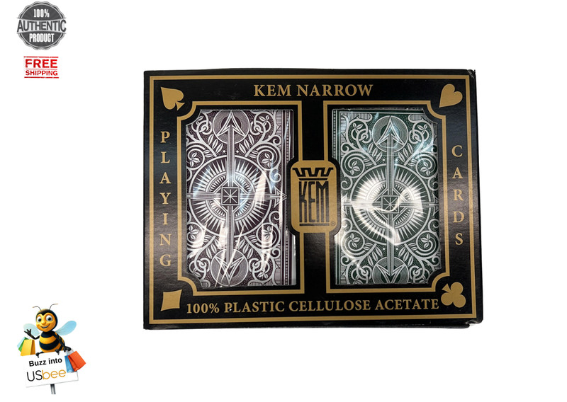 KEM Narrow Playing Cards - 100% Cellulose Acetate | Genuine