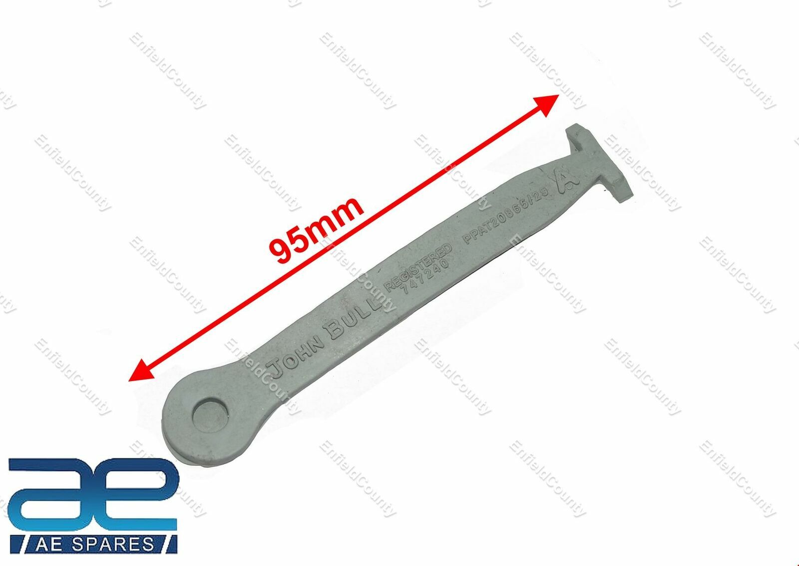 5 x John Bull A Embossed Rubber Cable Ties Grey Fits for Triumph AJS BSA  