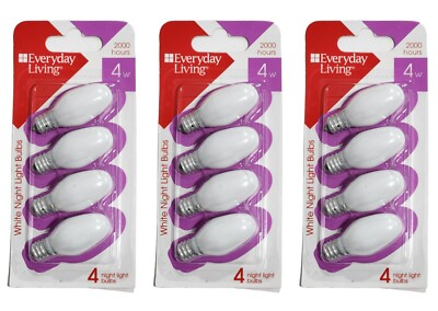 C7 Bulb Night Light Small Appliances White - 12 Bulbs