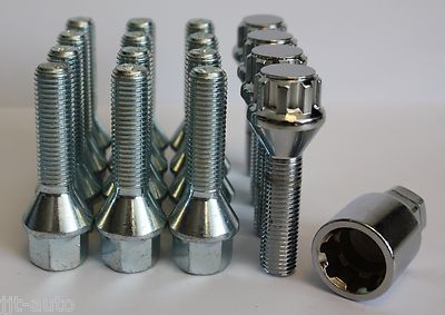 12 X M12 X 1.5 40MM ALLOY WHEEL BOLTS & LOCKING FIT RENAULT LAGUNA EXPRESS KANGO