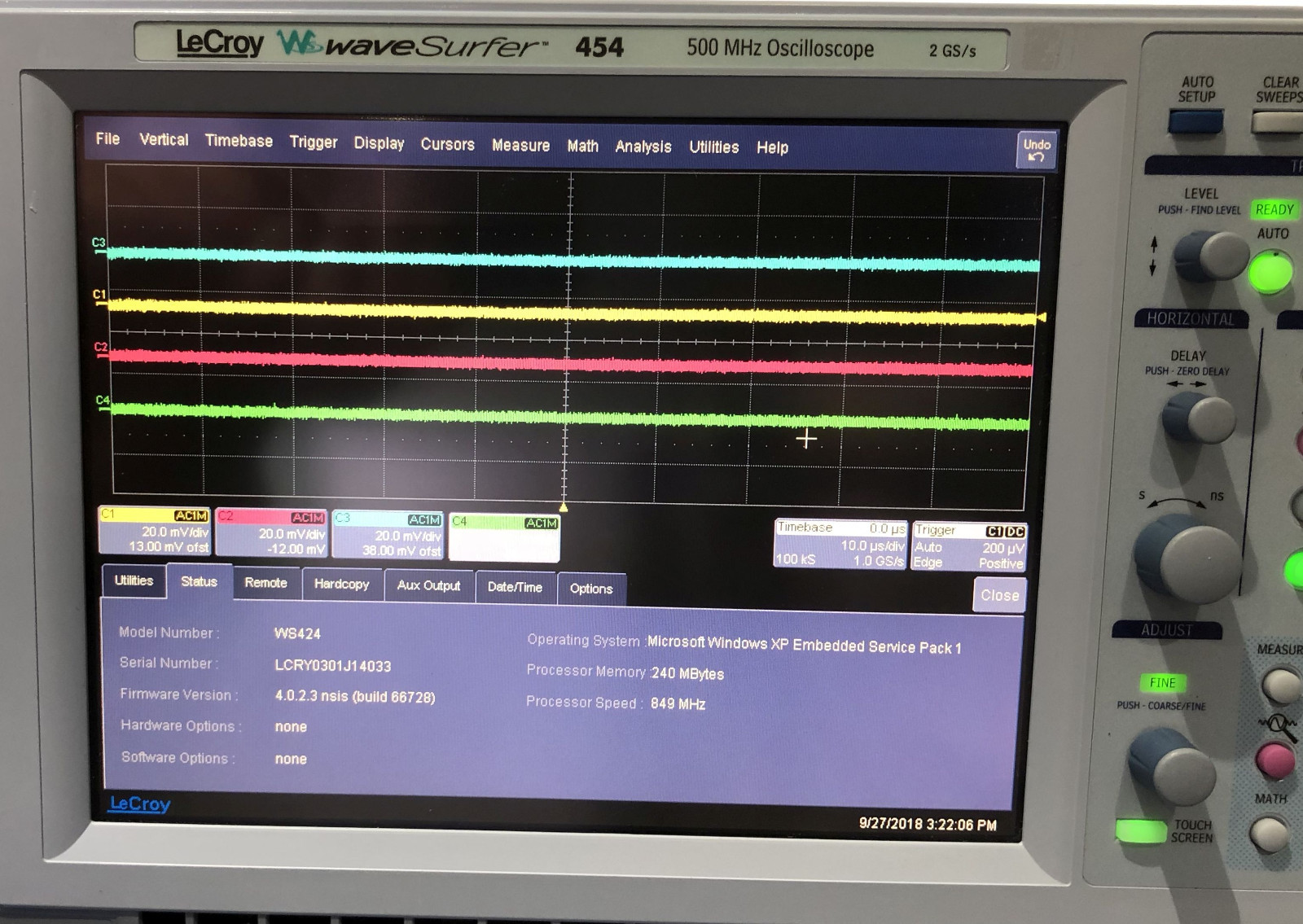 LeCroy waveSurfer 454 500MHz Oscilloscope 2GS/s