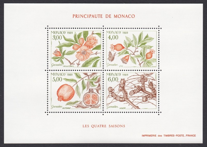 PrincipautÃ© De Monaco  Bloc Feuillet  Neuf** NÂ° Bf 44  / 1989