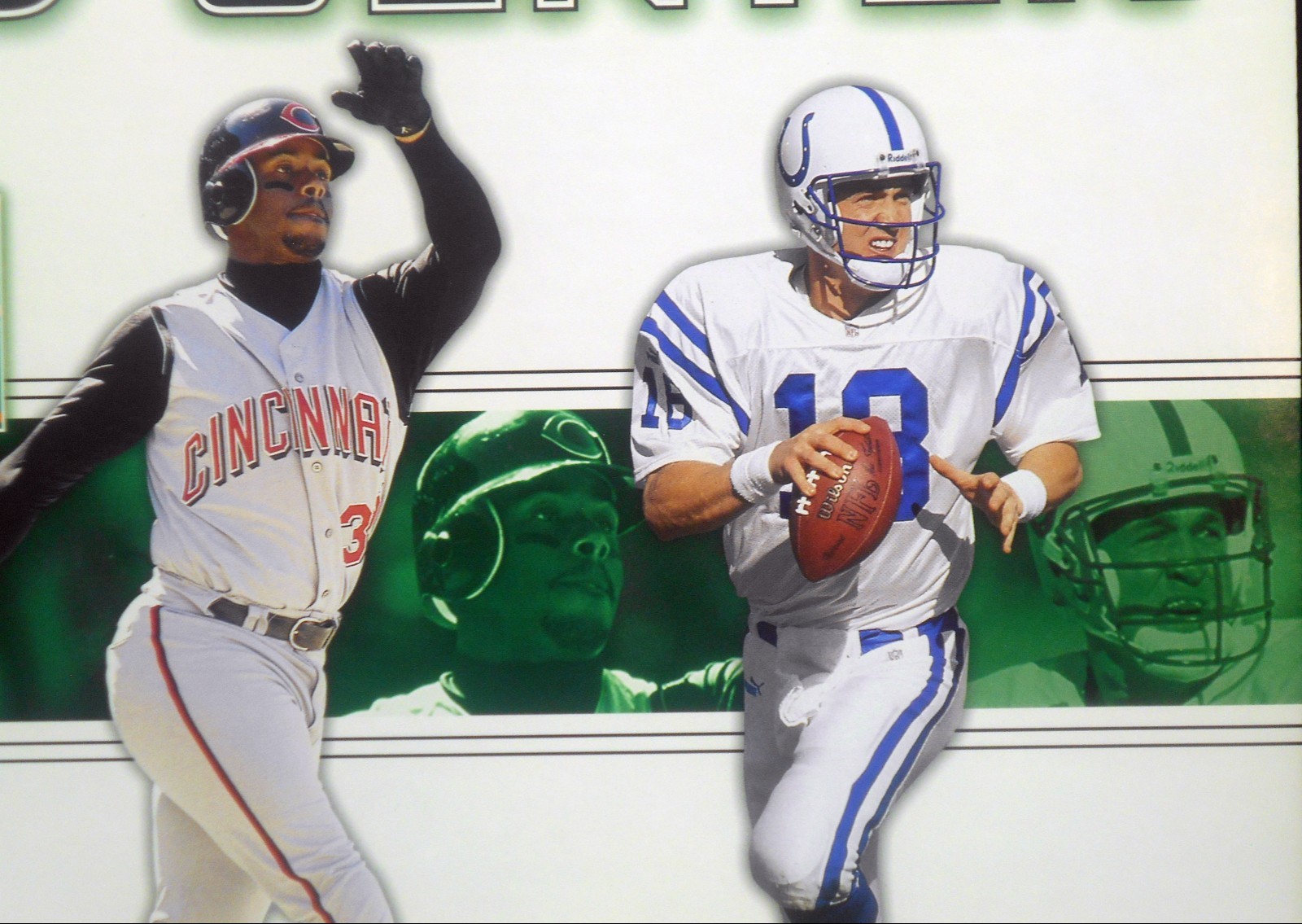 Upper Deck SPORTS CARD CENTER Sign - Bryant, Gretzky, Griffey Jr,  Manning