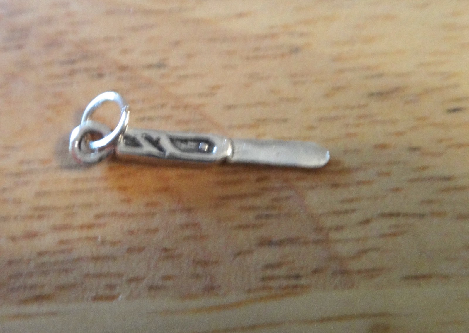 Sterling Silver 23x3mm Kitchen Food Utensil Knife Charm