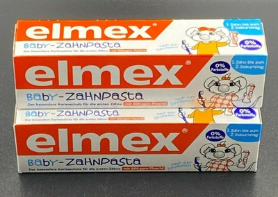 (2er-Pack) elmex Zahnpasta Baby, 1. Zahn bis 2 Jahre, 2x 50 ml