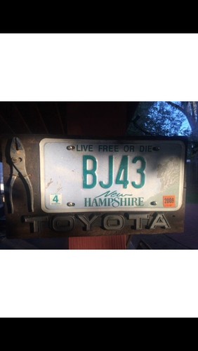 Vintage Toyota Land Cruiser BJ43  New Hampshire License Plate Wall Art Free Ship