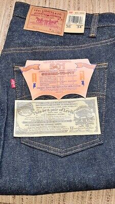 Vintage 1987 Levi's 501 xx Denim Jeans 36x34 deadstock w/ tags