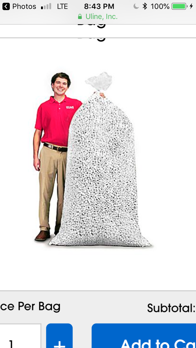 50+ CUBIC FEET of SHIPPING PEANUTS! • Foam STYROFOAM bubble wrap bulk LOOSE FILL