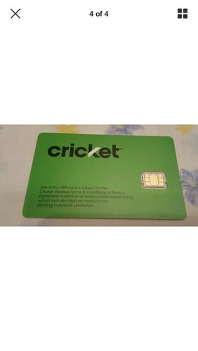 CRICKET WIRELESS NANO 4FF SIM Card • GSM 4GLTE •  NEW •  AT&T Network MVNO