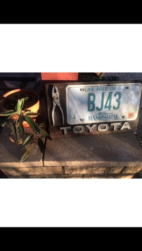 Vintage Toyota Land Cruiser BJ43  New Hampshire License Plate Wall Art Free Ship