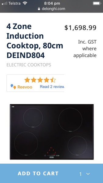 Induction Cooktop Cooktops Rangehoods Gumtree Australia