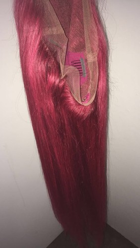 BRAND NEW Red Human Hair Lace Front Wig 22inch 200% Density