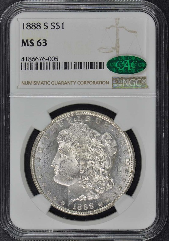 1888-S Morgan Dollar S$1 NGC MS63 (CAC)
