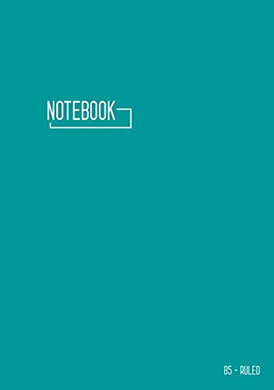 Ruled Notebook B5: Medium Journal Notebook with Date and Numbered Pages | Smart Teal Design