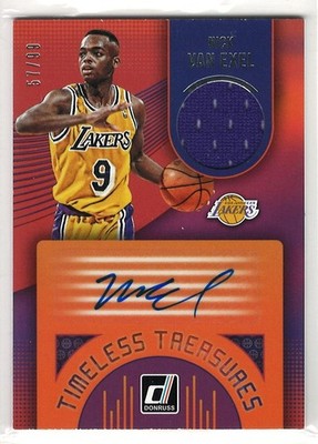 2018-19 Donruss Nick Van Exel Timeless Treasures Materials Auto /99 front