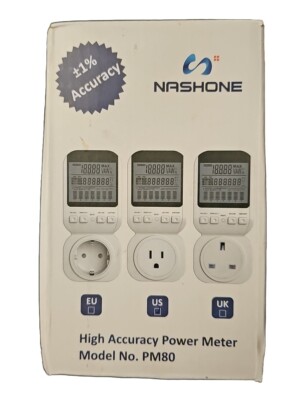 High Accuracy Power Meter Model No. PM80 By Nashone +/-1% US
