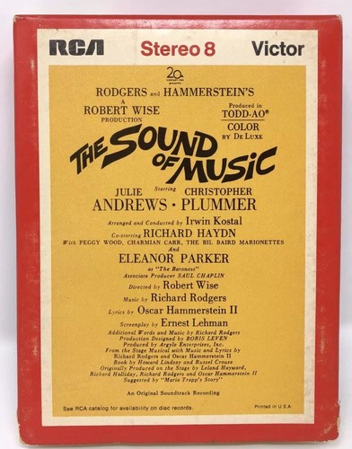 The Sound Of Music - 8 Track Tape Soundtrack W/ Box Stereo 8 Julie Andrews