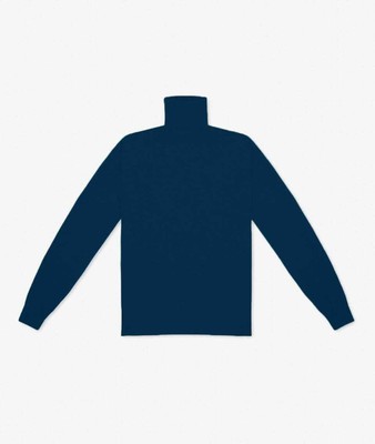 Pre-owned Larusmiani Turtleneck Sweater Pullman Sweater In Blue