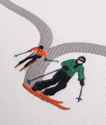 Pre-owned Larusmiani Sweater Ski Collection Sweater In White