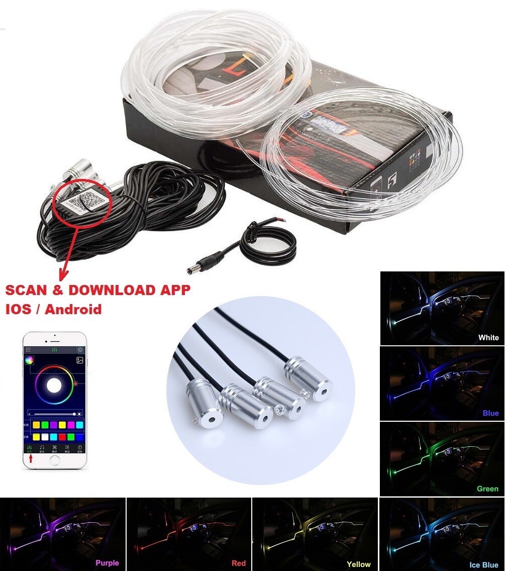 RGB Leiste Ambientebeleuchtung 12V Bluetooth APP-Steuerung 6 Meter mit 4 Modulen