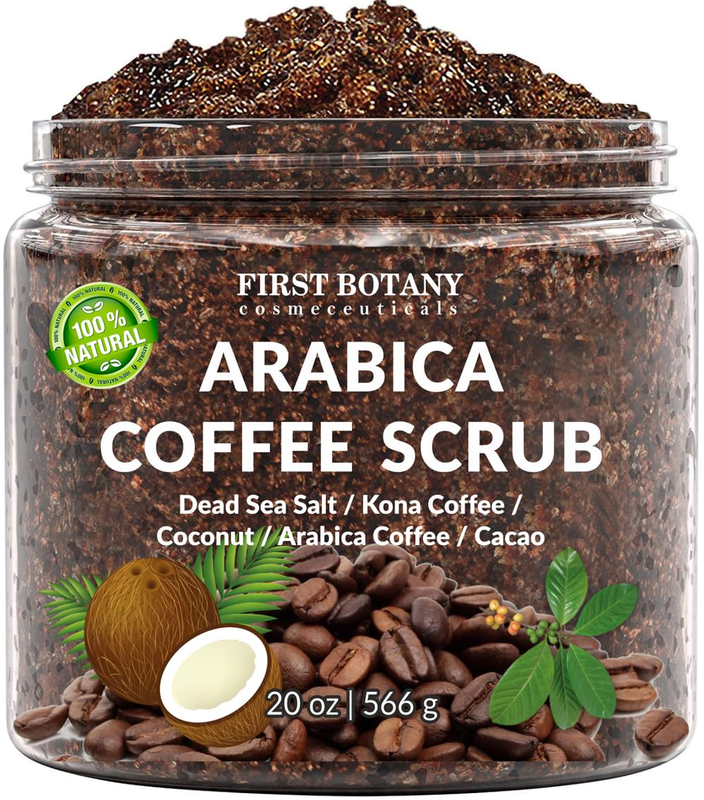 100% Natural Arabica Coffee Scrub with Organic Coffee & Shea Butter - Best Body