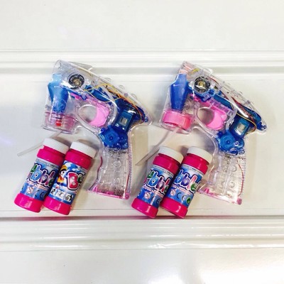 2 x Seifenblasenpistole mit LED Seifenblasen Fisch Bubble Gun Batterie gratis