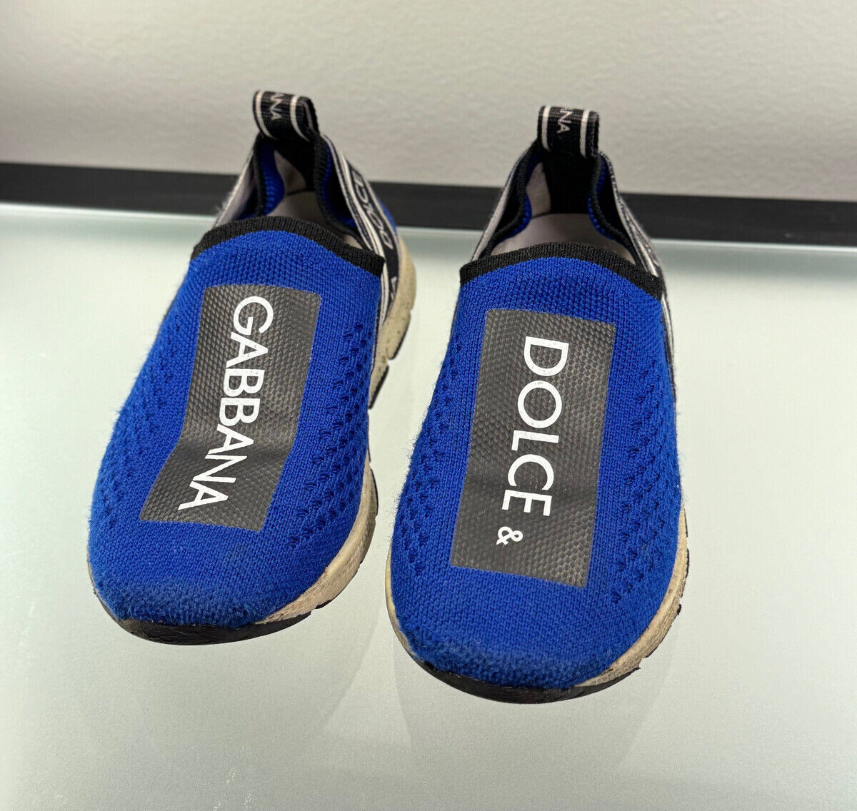 Dolce & Gabbana LOGO Kids Sorrento Slip-on Sneakers in Blue