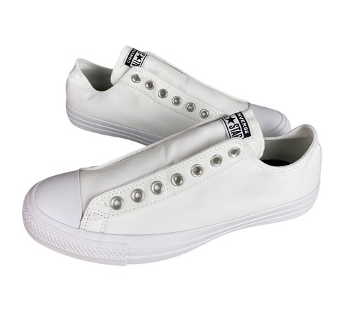 НОВЫЕ кроссовки Converse Chuck Taylor All Star Slip Ox All White на заказ, мужские, размер 9