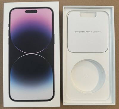 iPhone 14 Pro Max 256GB Deep Purple *EMPTY BOX ONLY* with booklet and sticker
