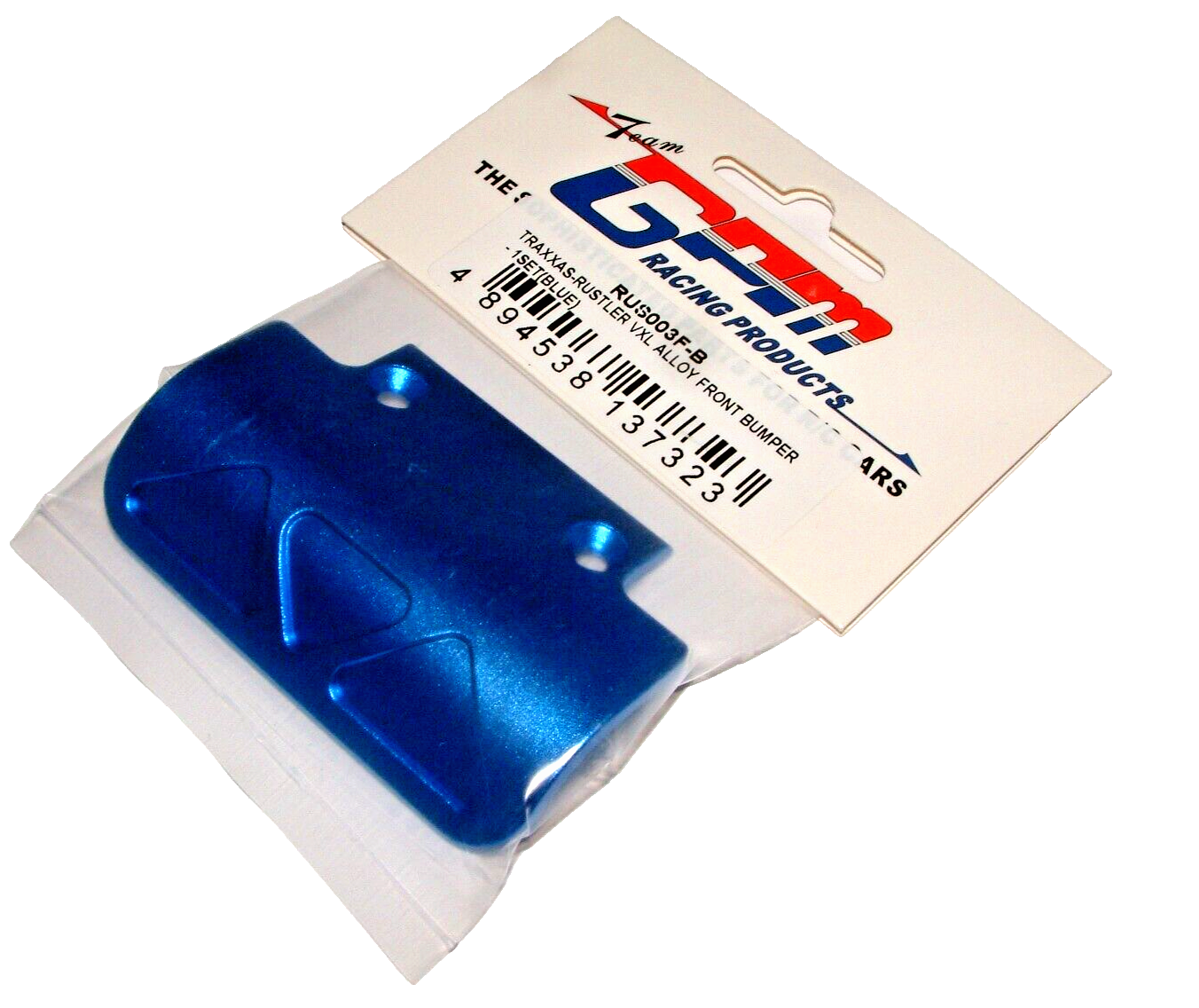 TRAXXAS ELECTRIC RUSTLER  & VXL GPM  BLUE ALUMINUM FRONT BUM