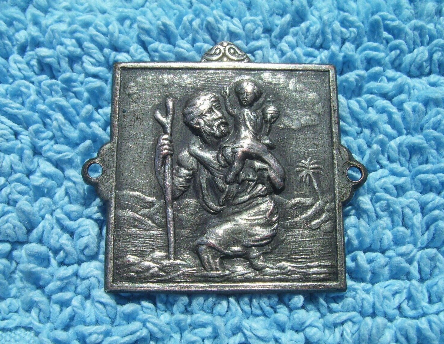 DESMO ST.CHRISTOPHER CAR MASCOT Leston AA カーバッジ J.R.