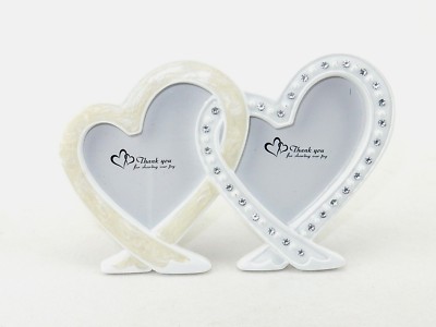 Bride & Groom Photo Frame ~ ''Two Hearts Become One'', Polyresin ~ Cassiani #1657