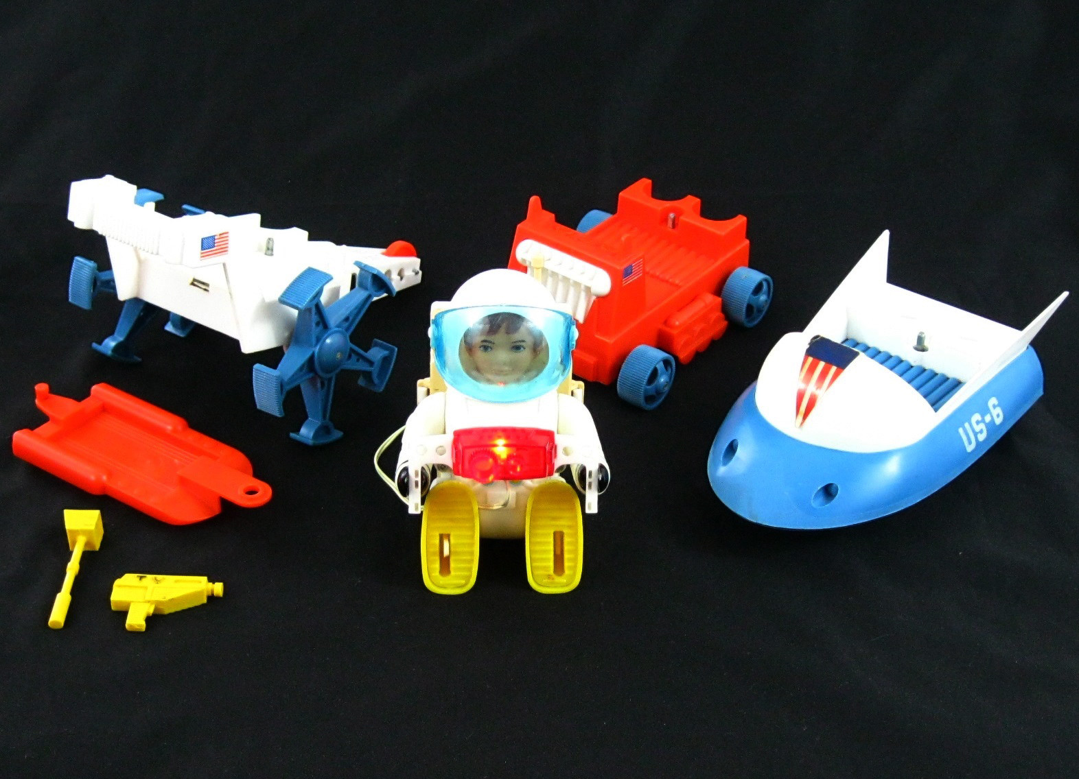 Vintage 1969 Eldon Walking Billy Blastoff Space Scout Loose Complete Set Works
